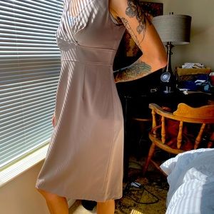 Light tan J-Crew classic sheath dress size 4